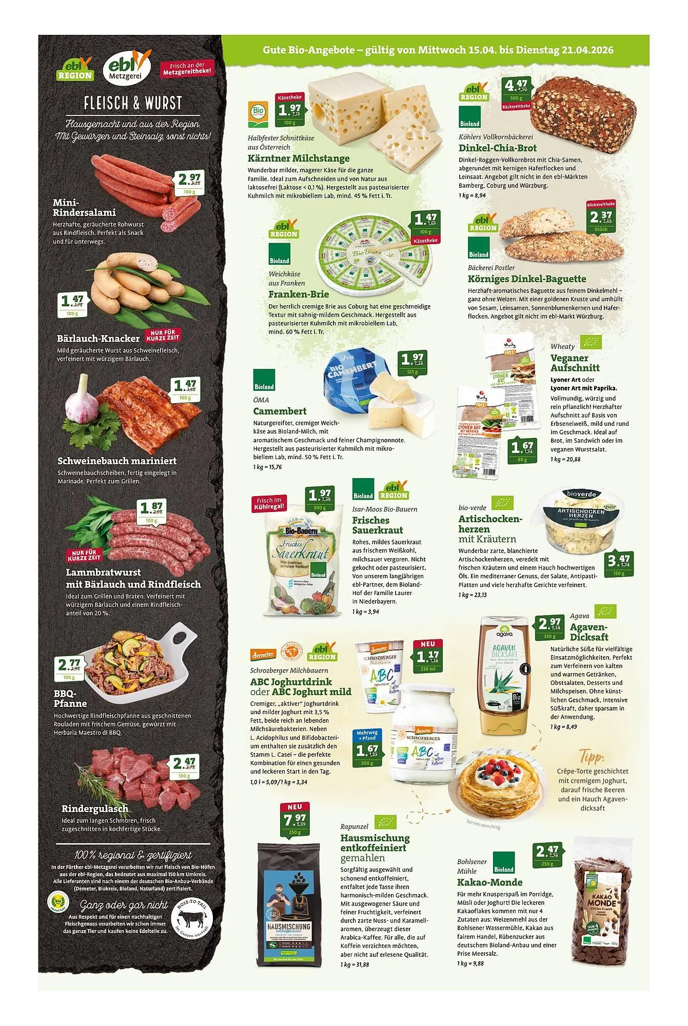 Ebl Naturkost Prospekt von 15. April bis 21. April 2026 - Prospekt seite 2