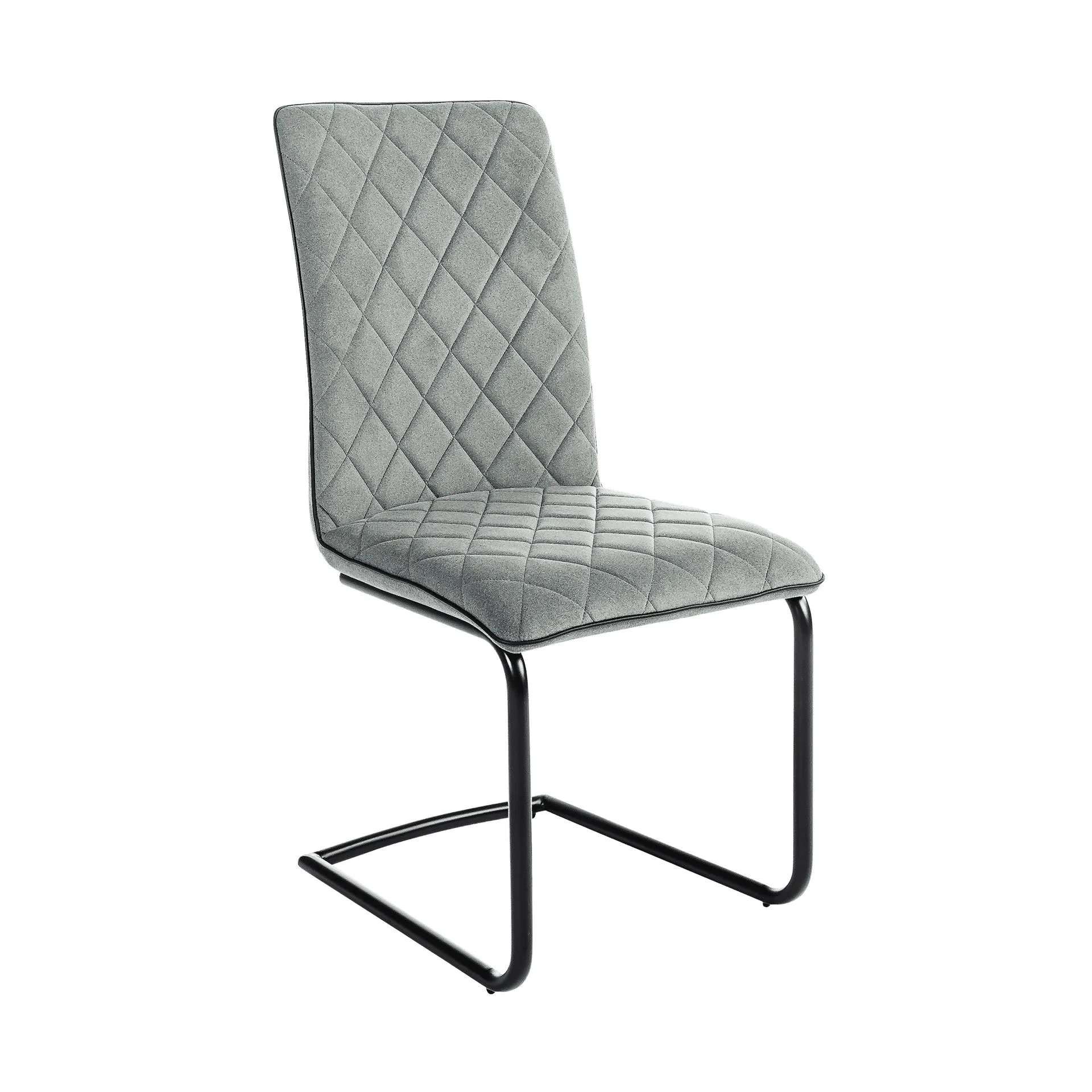 Schwingstuhl Paolo Bezug Grau Gestell Schwarz