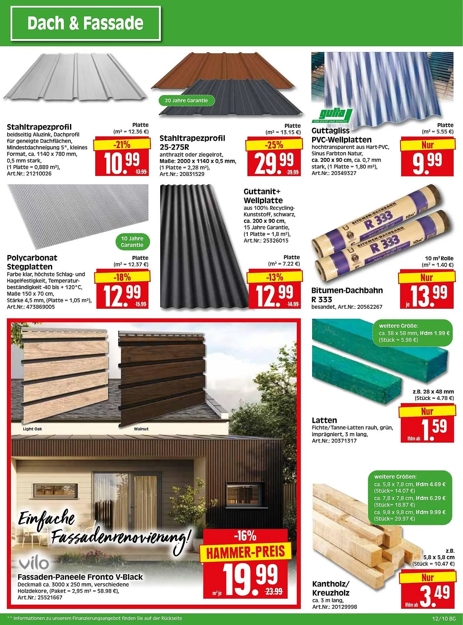 Herkules Baumarkt Prospekt von 17. März bis 22. März 2025 - Prospekt seite 10