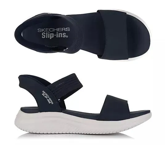 SKECHERS Damen-Sandale Ultra Flex 3.0 Materialmix Hands Free Slip-ins®