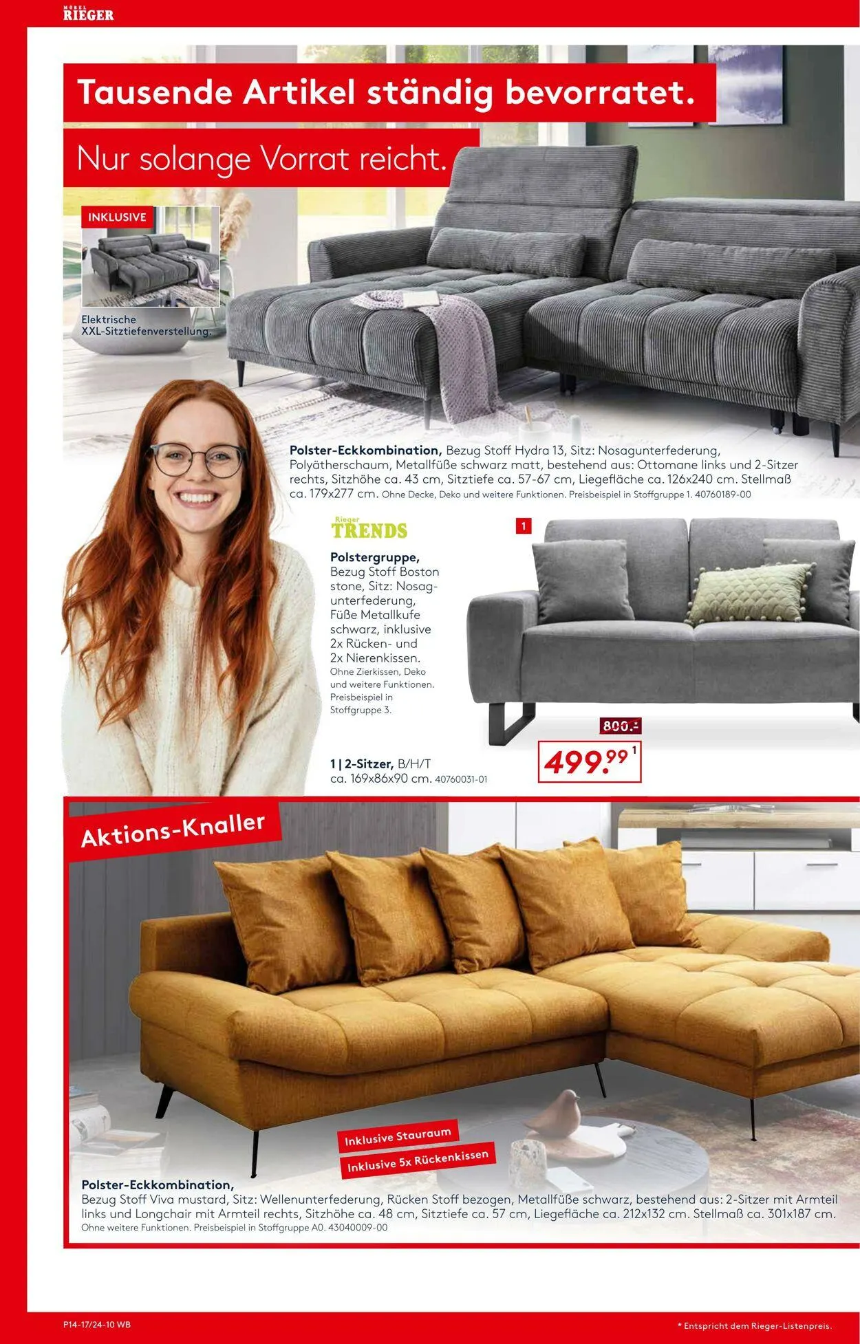 Möbel Rieger Aktueller Prospekt von 5. November bis 19. November 2025 - Prospekt seite 10