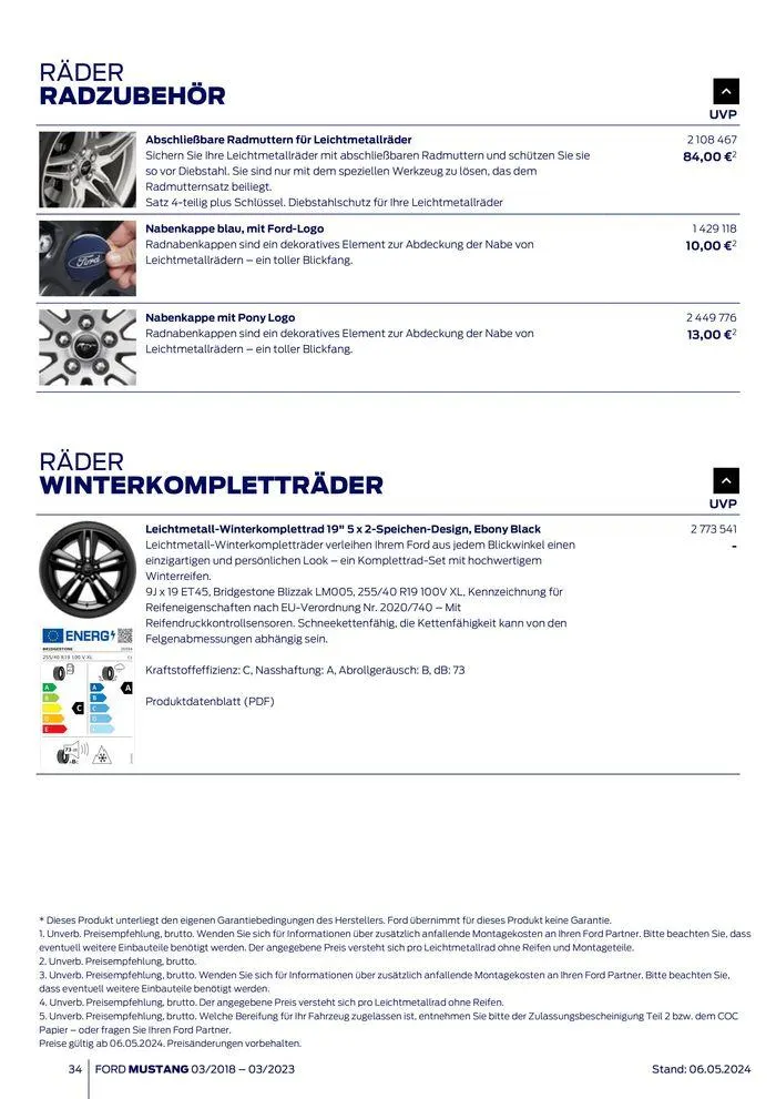 FORD MUSTANG von 9. Mai bis 9. Mai 2025 - Prospekt seite 34