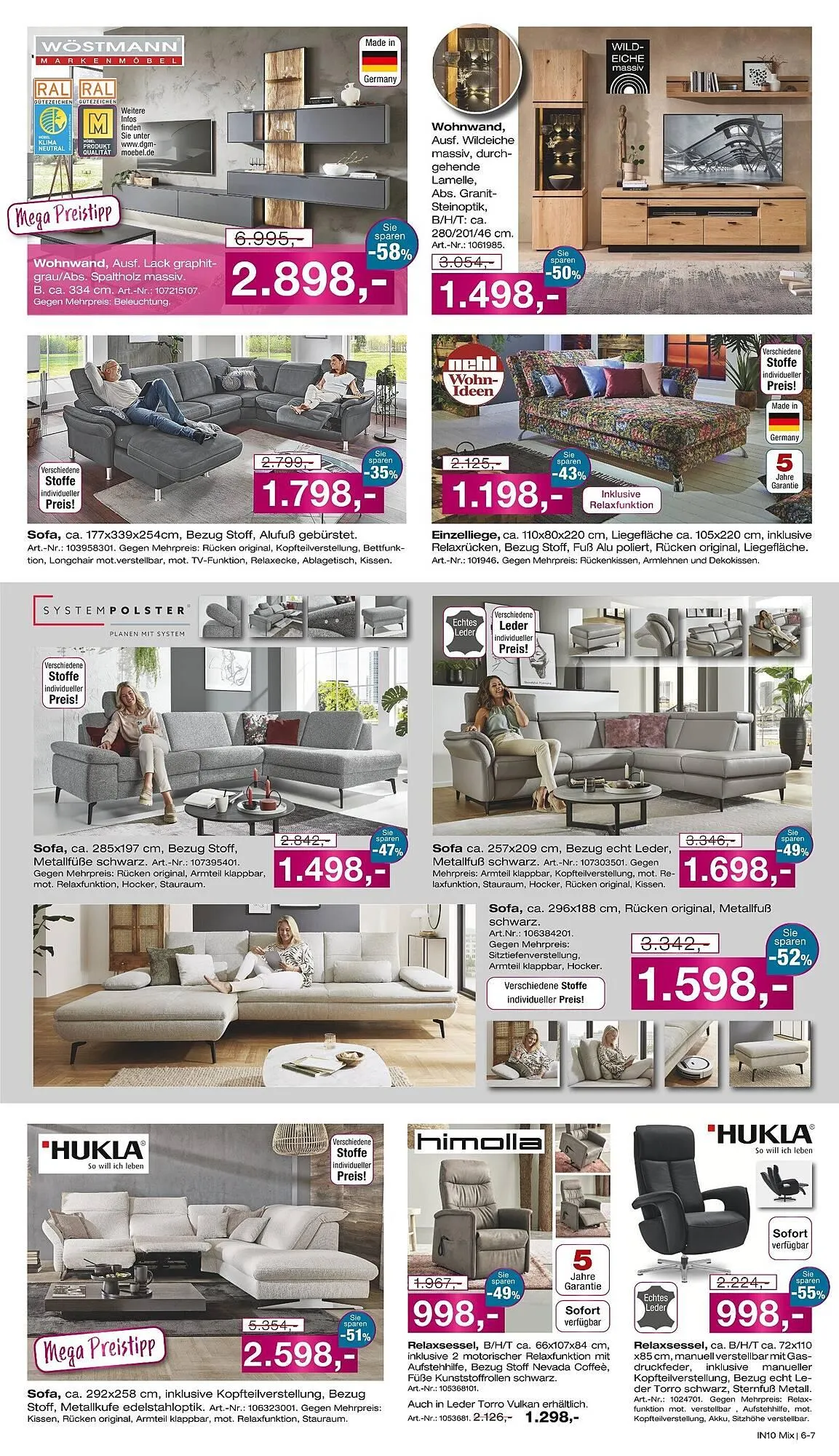 Möbel Inhofer Prospekt von 9. April bis 26. April 2025 - Prospekt seite 7