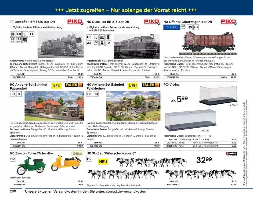 Modellbahn Katalog von 29. Oktober bis 31. Dezember 2025 - Prospekt seite 282