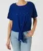 T-Shirt Lochmuster Janina, Knotendetail