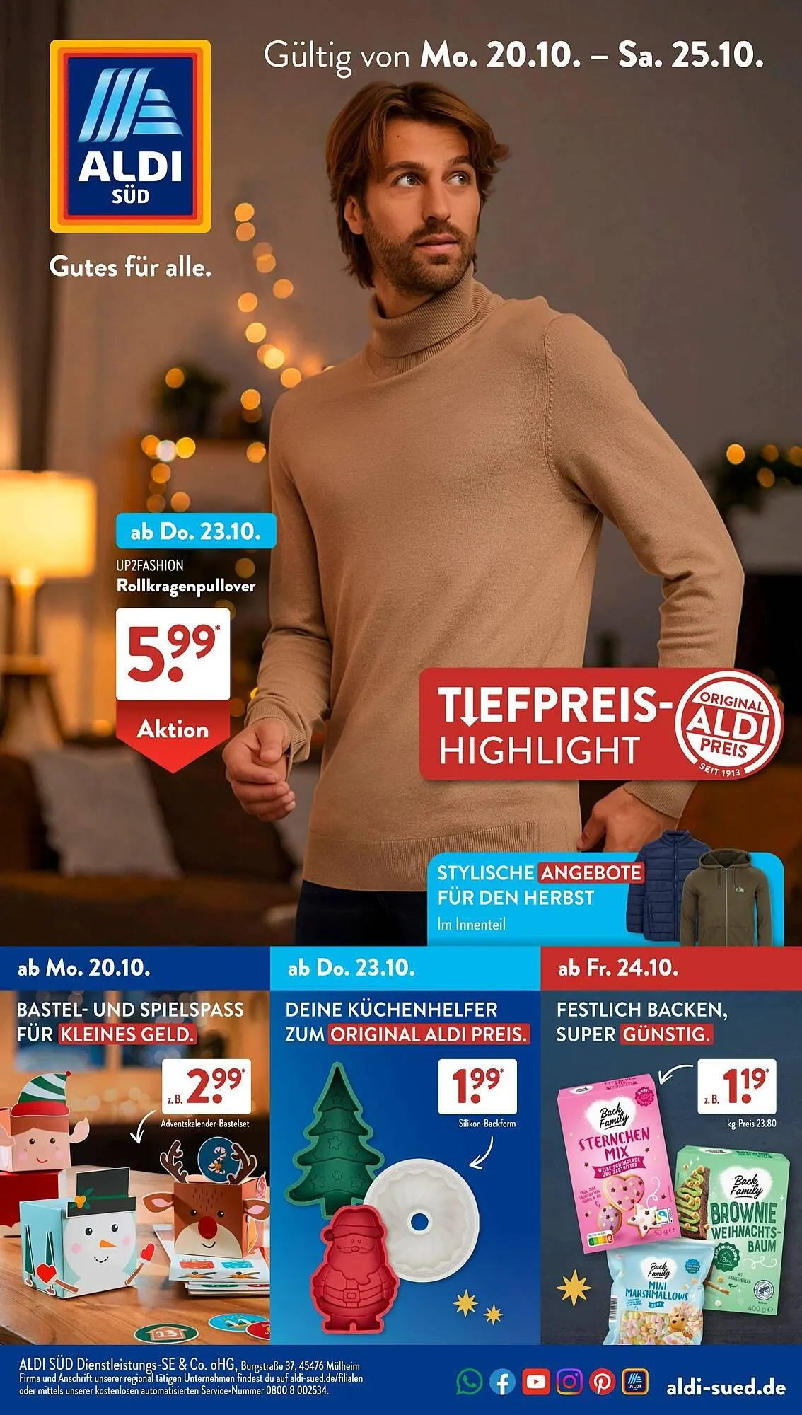 Aldi Süd Prospekt von 20. Oktober bis 26. Oktober 2025 - Prospekt seite 1