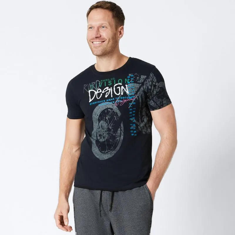Herren-T-Shirt mit Motorrad-Aufdruck