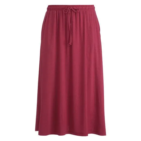 Damen Midi-Rock mit Tunnelzug