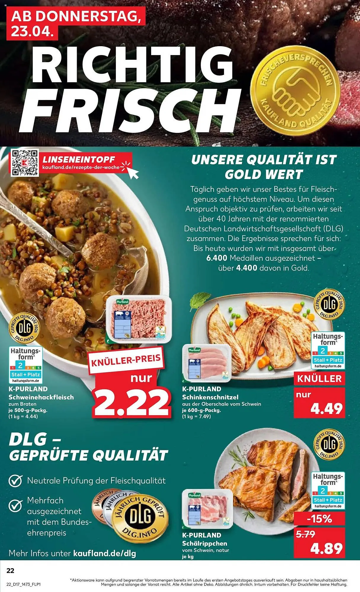 Kaufland Prospekt von 23. April bis 29. April 2026 - Prospekt seite 22