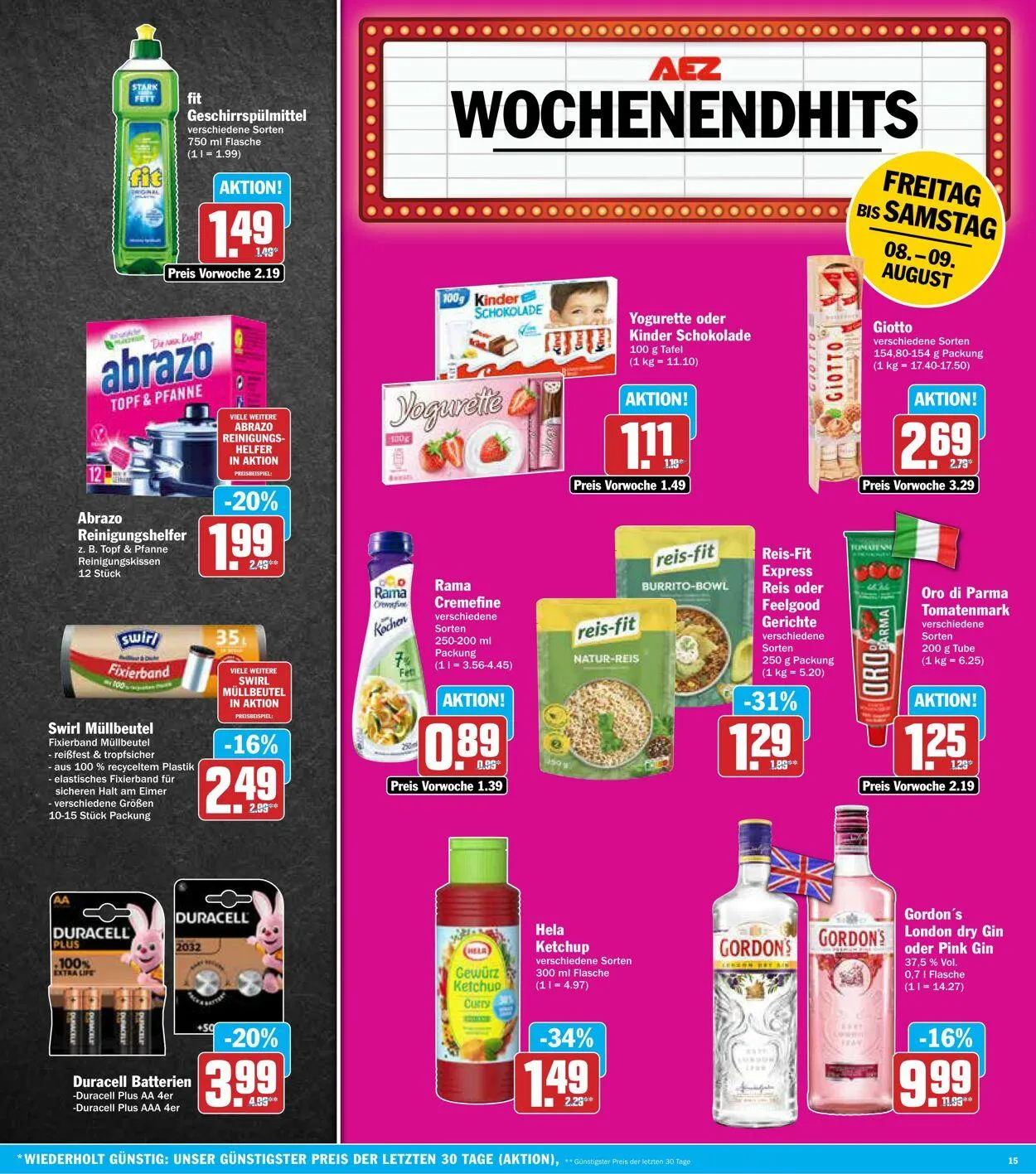 AEZ Aktueller Prospekt von 4. August bis 9. August 2025 - Prospekt seite 15