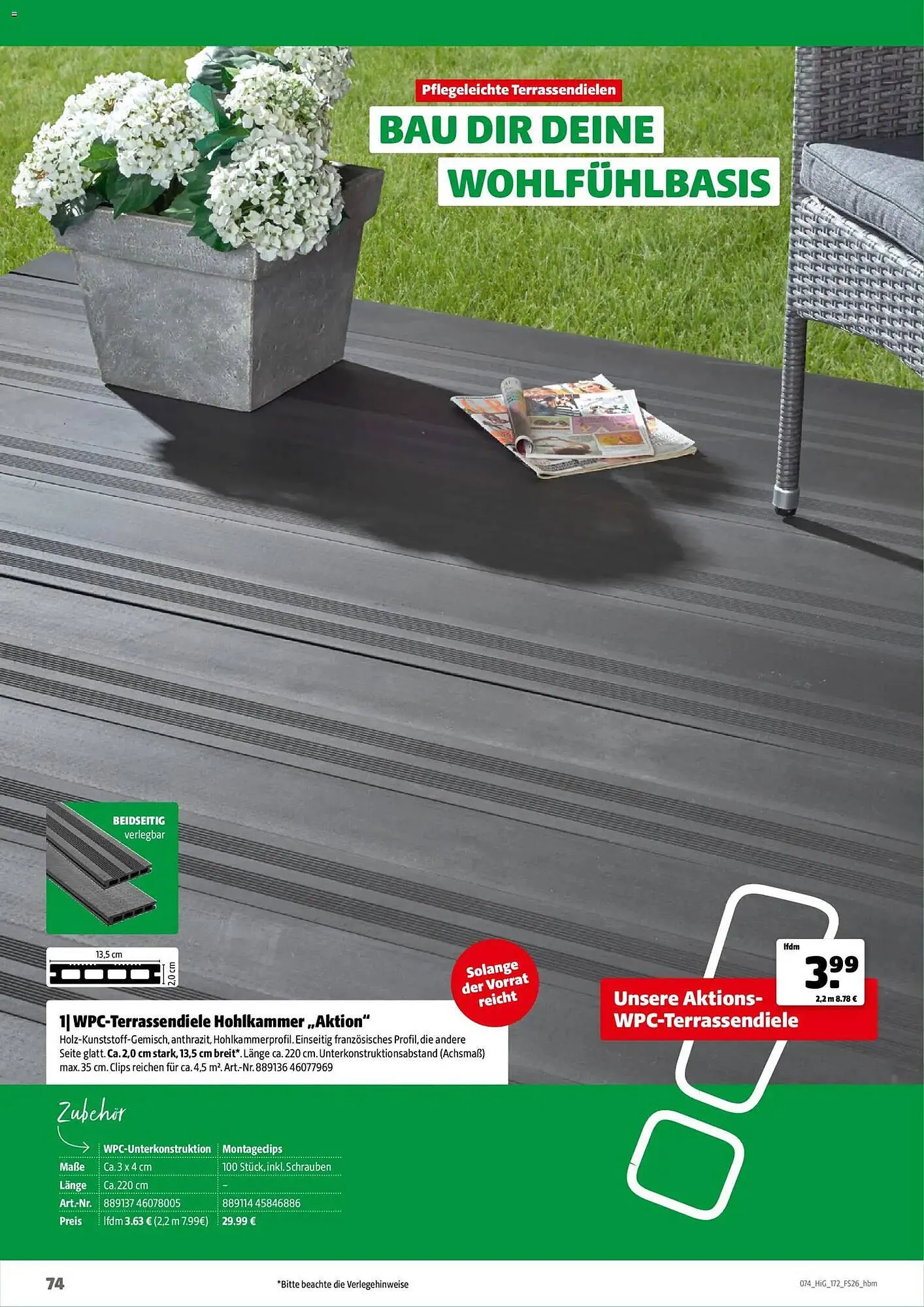 Hagebau Prospekt von 2. März bis 31. Dezember 2026 - Prospekt seite 74