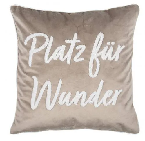 pad home Design Kissenhülle Letters taupe