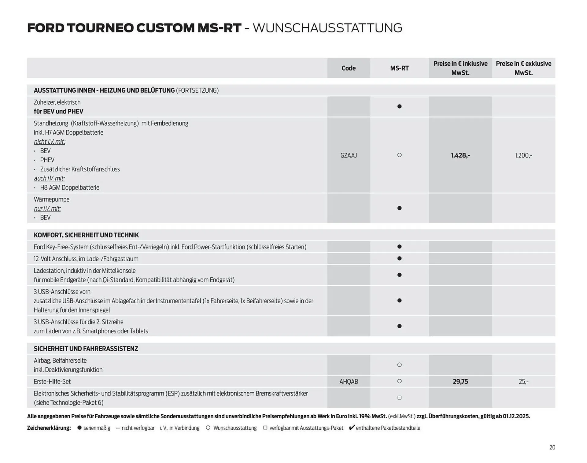 Ford Prospekt von 10. Dezember bis 31. Dezember 2025 - Prospekt seite 20