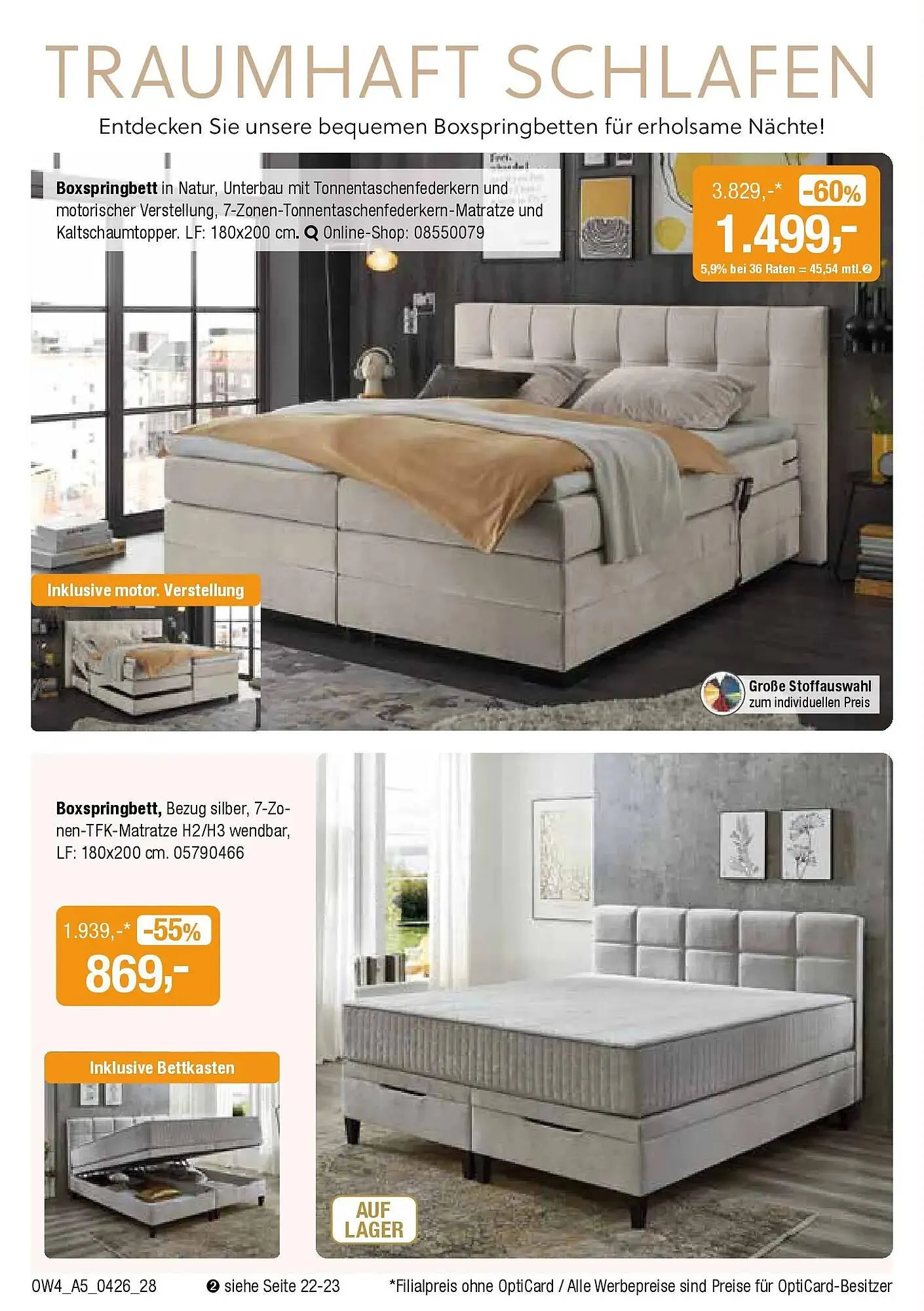 Opti Wohnwelt Prospekt von 1. April bis 18. April 2026 - Prospekt seite 28