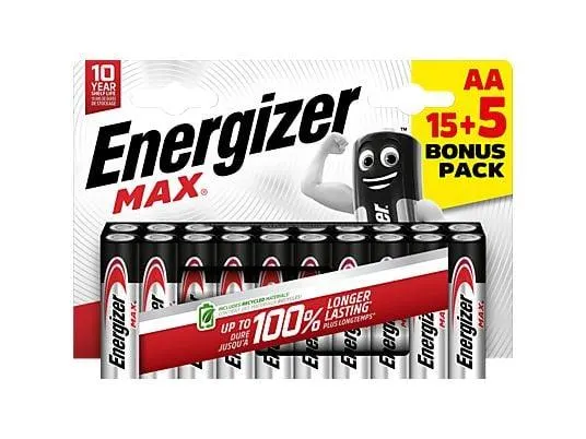 ENERGIZER Max Mignon 15+5 Stück, AA Batterien