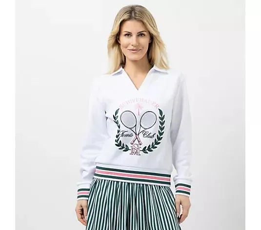 Wählen Sie Ihre Variante: SCHIFFHAUER MUNICH® Sweatshirt V-Ausschnitt mit Stickerei leger weit