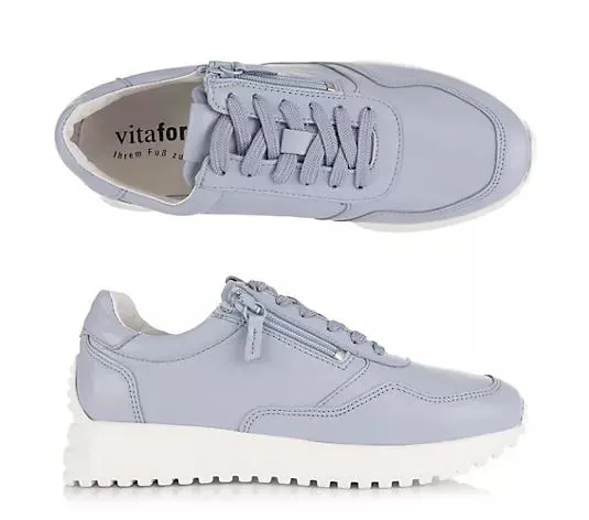 VITAFORM Damen-Sneaker Nappaleder Reißverschluss Autofahrersohle