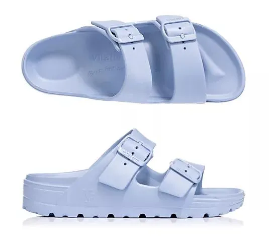 VITAFORM Damen- Pantolette EVA 2 Schnallen Tieffußbett