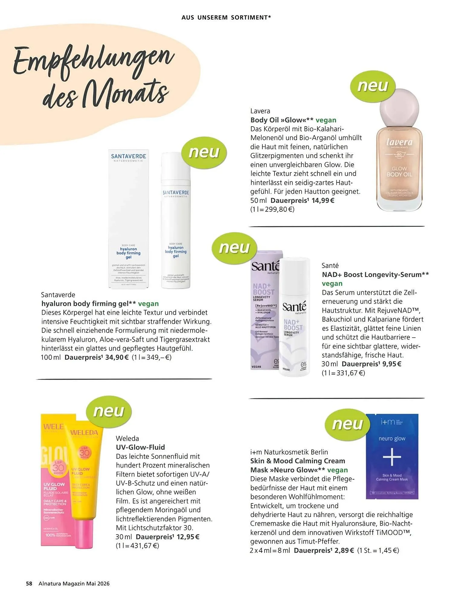 Alnatura Magazin von 1. Mai bis 1. Juni 2026 - Prospekt seite 62