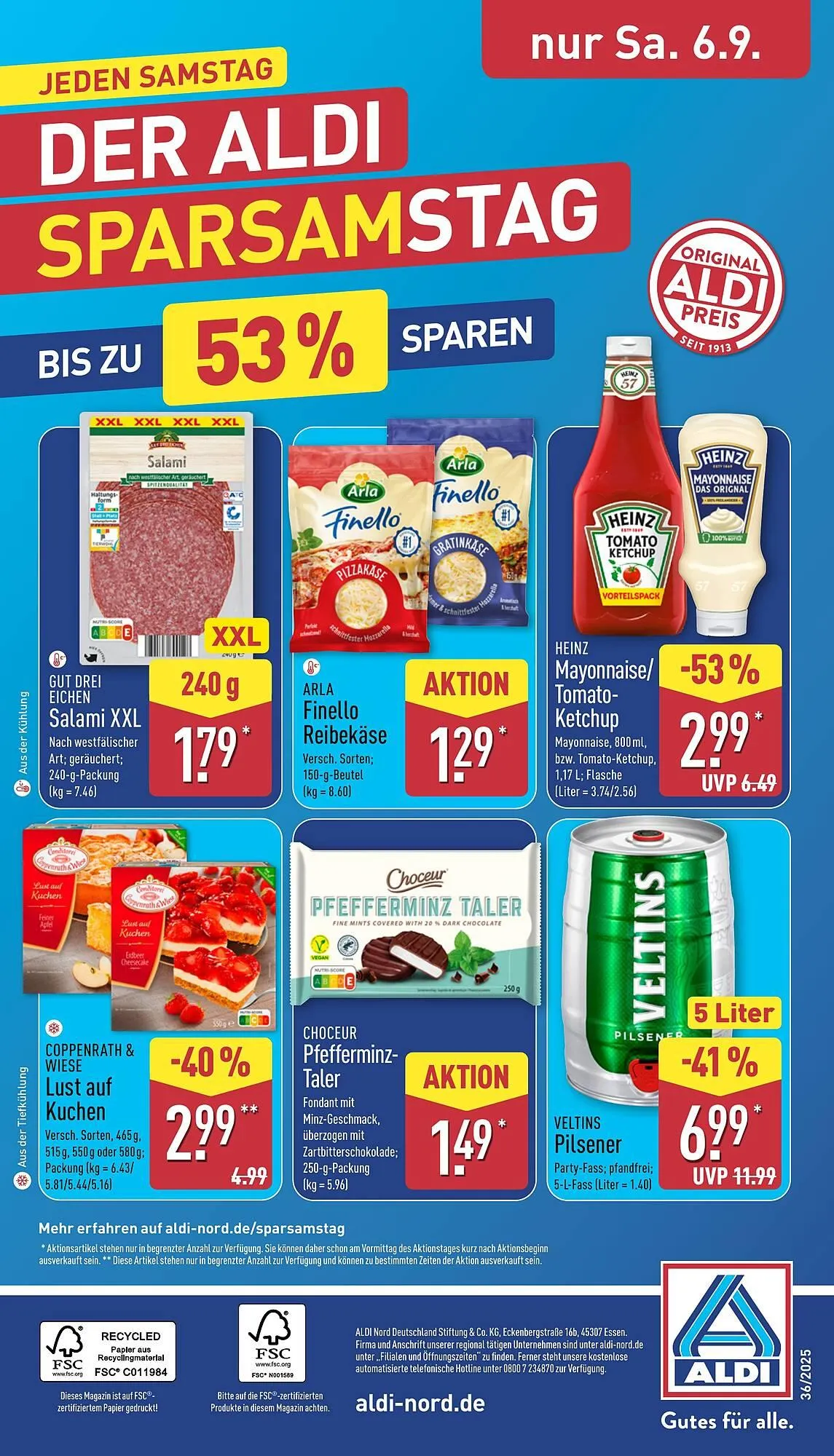 Aldi Nord Prospekt von 1. September bis 6. September 2025 - Prospekt seite 36