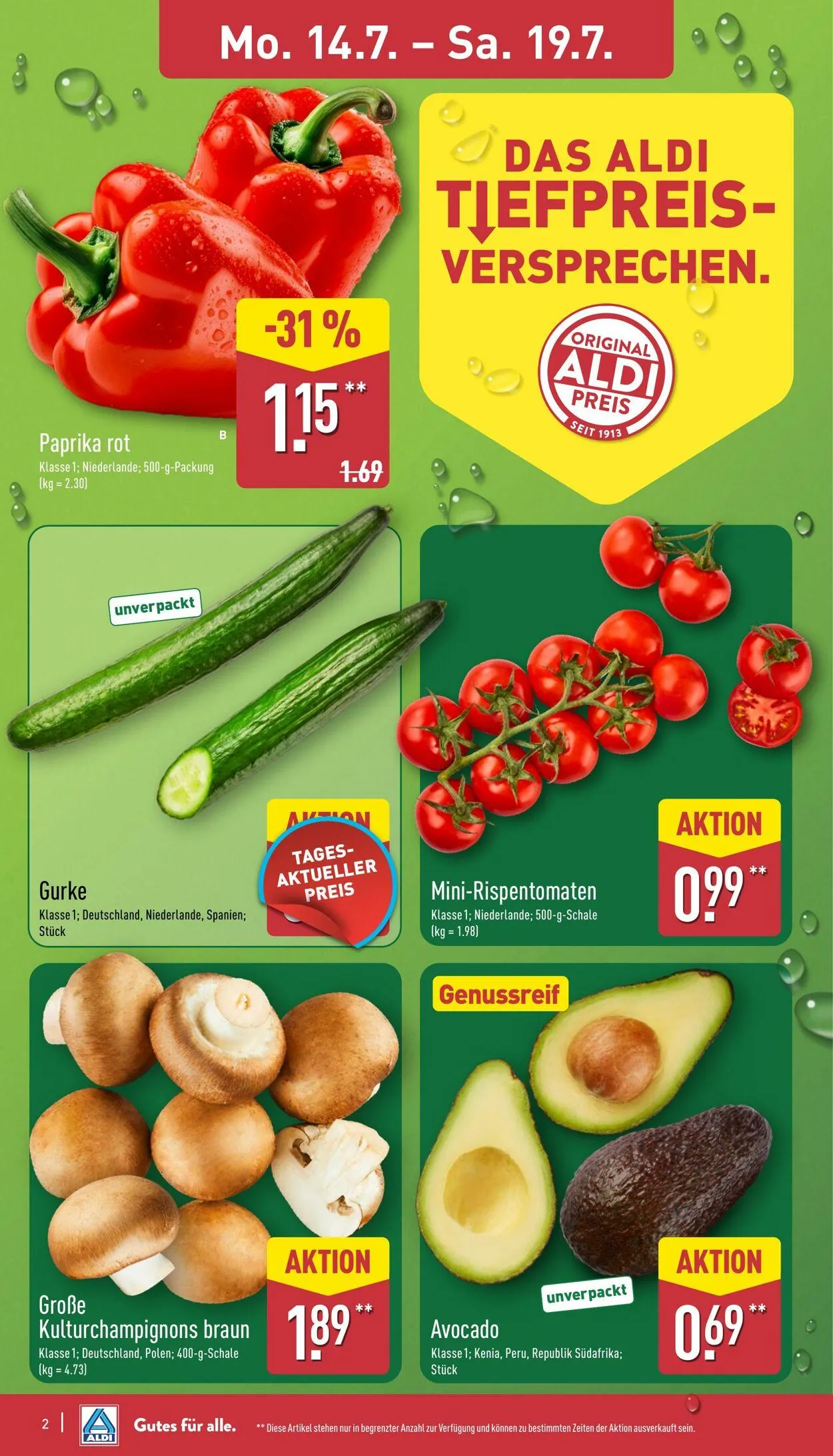 Aldi-Nord von 7. Juli bis 12. Juli 2025 - Prospekt seite 2