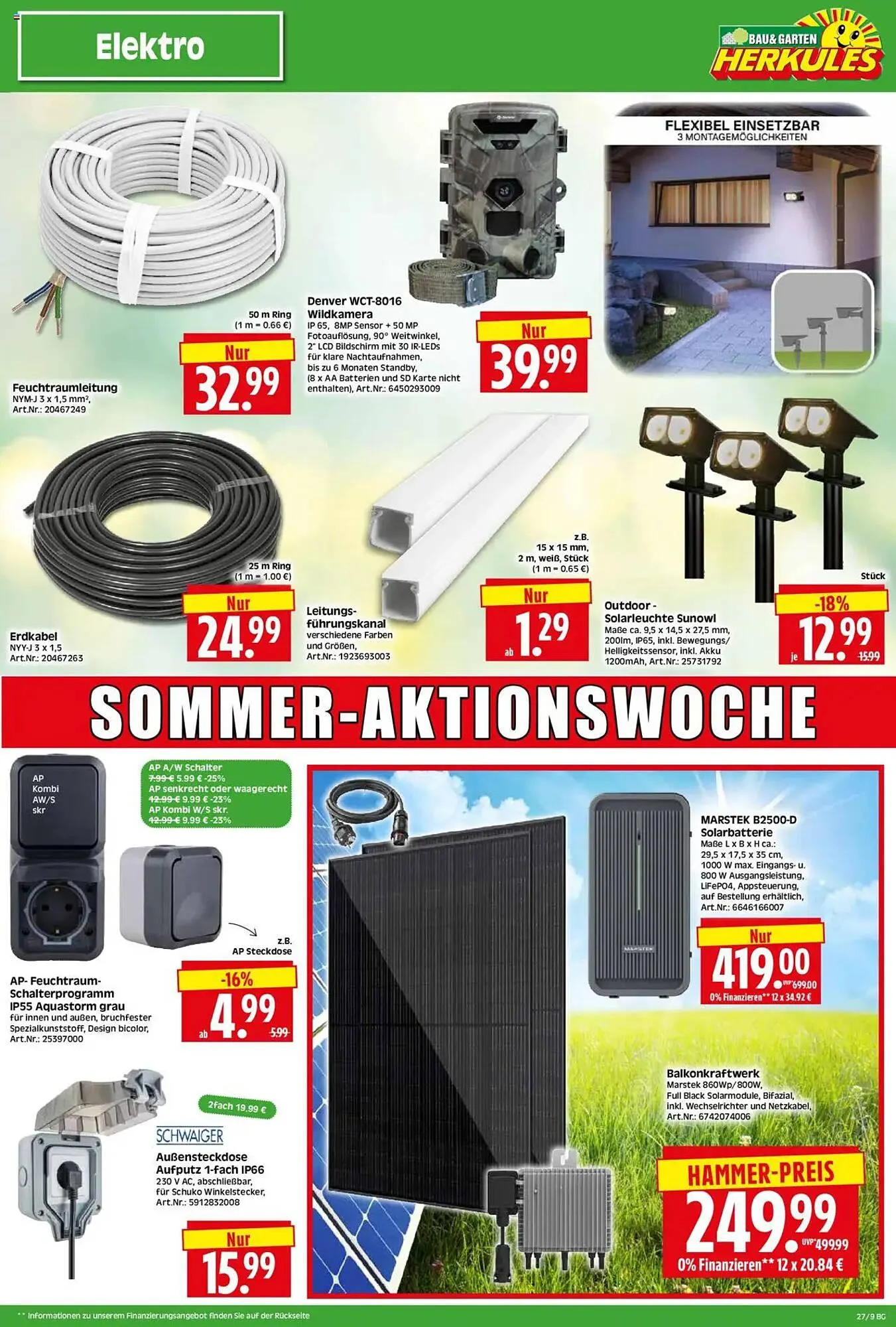 Herkules Baumarkt Prospekt von 30. Juni bis 5. Juli 2025 - Prospekt seite 9