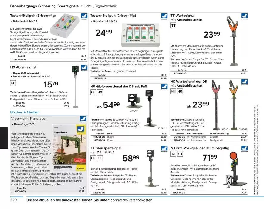 Modellbahn Katalog von 29. Oktober bis 31. Dezember 2025 - Prospekt seite 222
