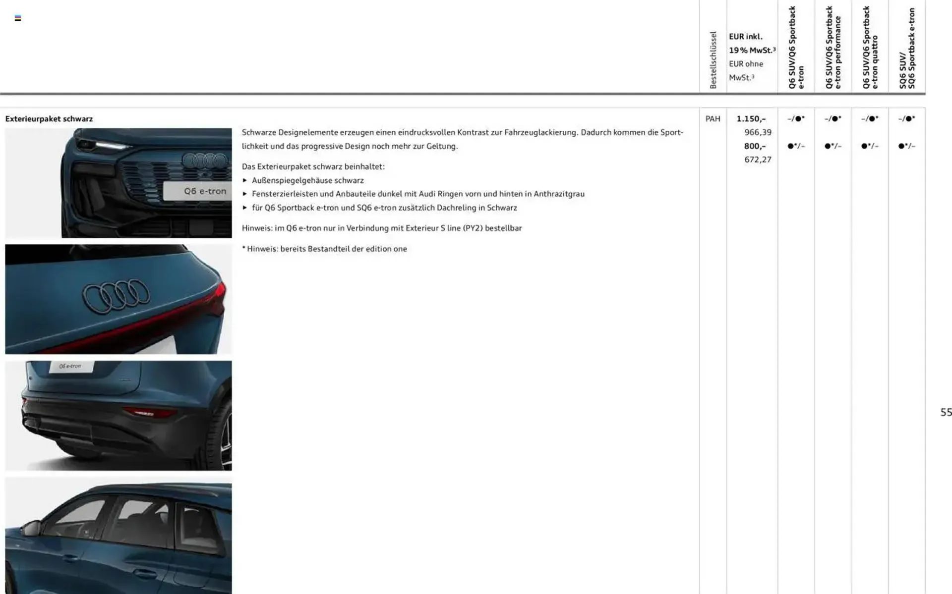 Audi Prospekt von 2. Januar bis 31. Dezember 2025 - Prospekt seite 55