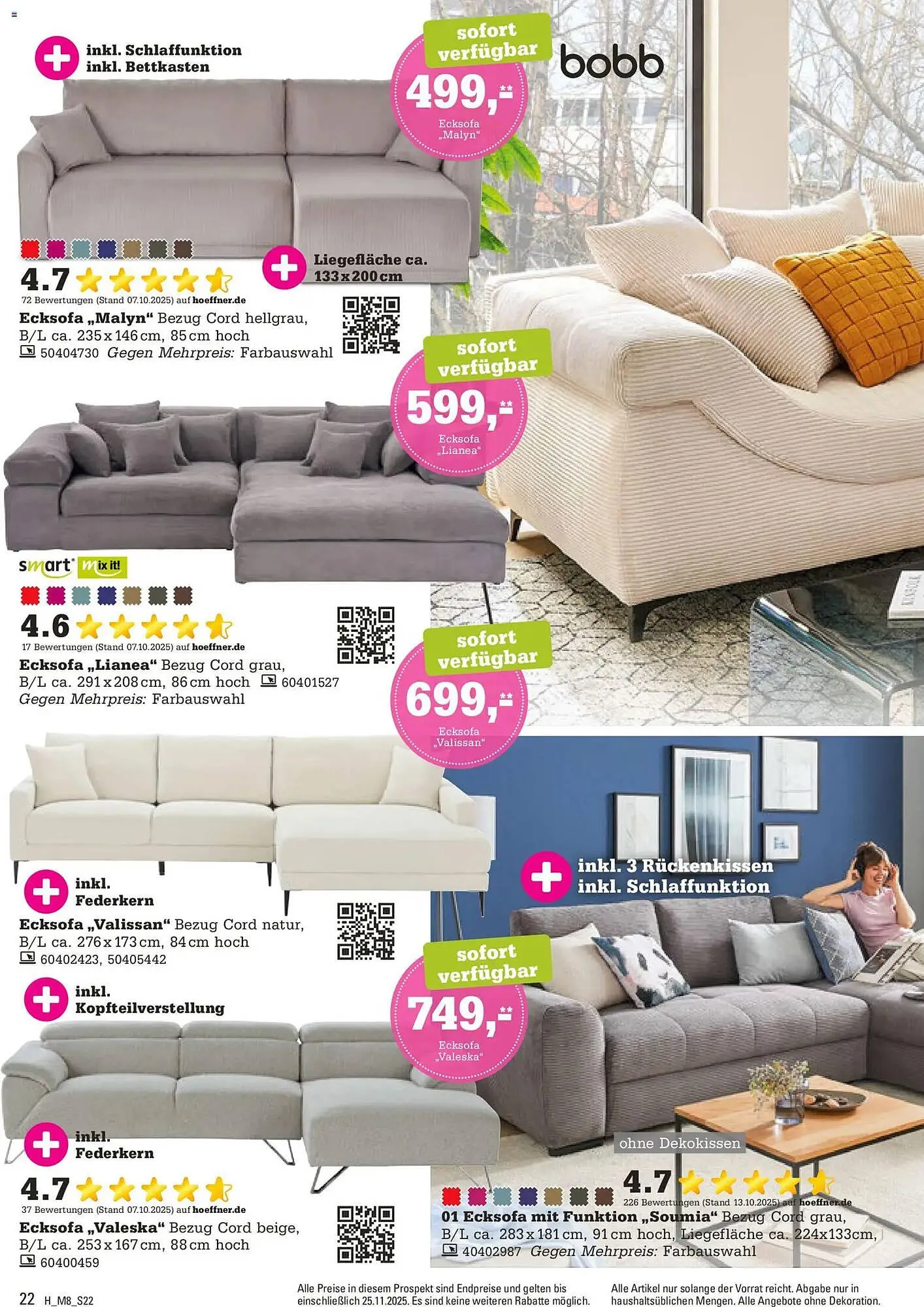 Höffner Prospekt von 12. November bis 25. November 2025 - Prospekt seite 22