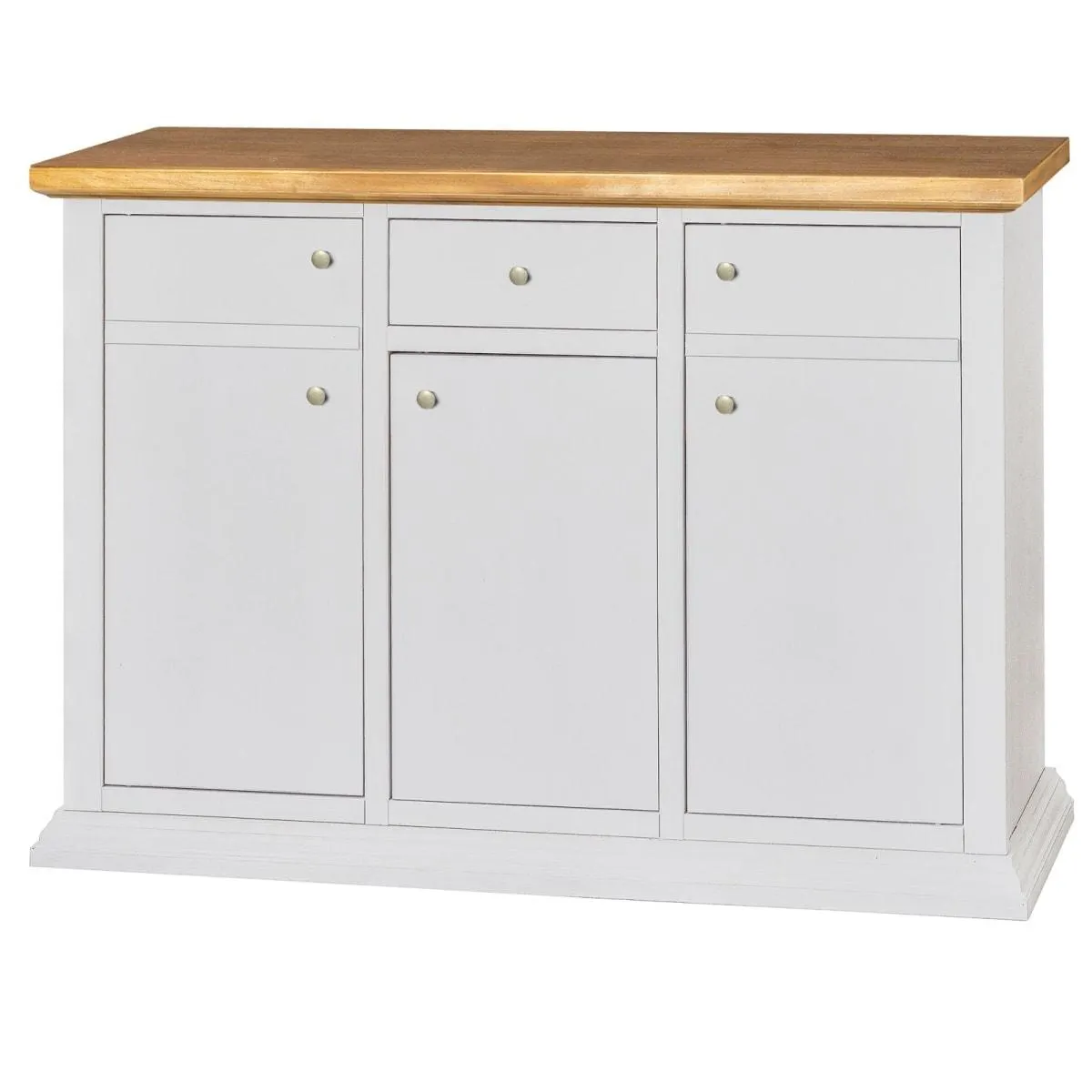 Sideboard VISTA 112 x 87 cm weiß/ braun