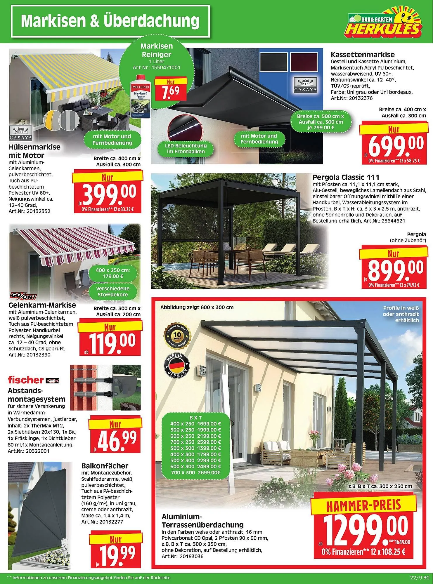 Herkules Baumarkt Prospekt von 26. Mai bis 31. Mai 2025 - Prospekt seite 9