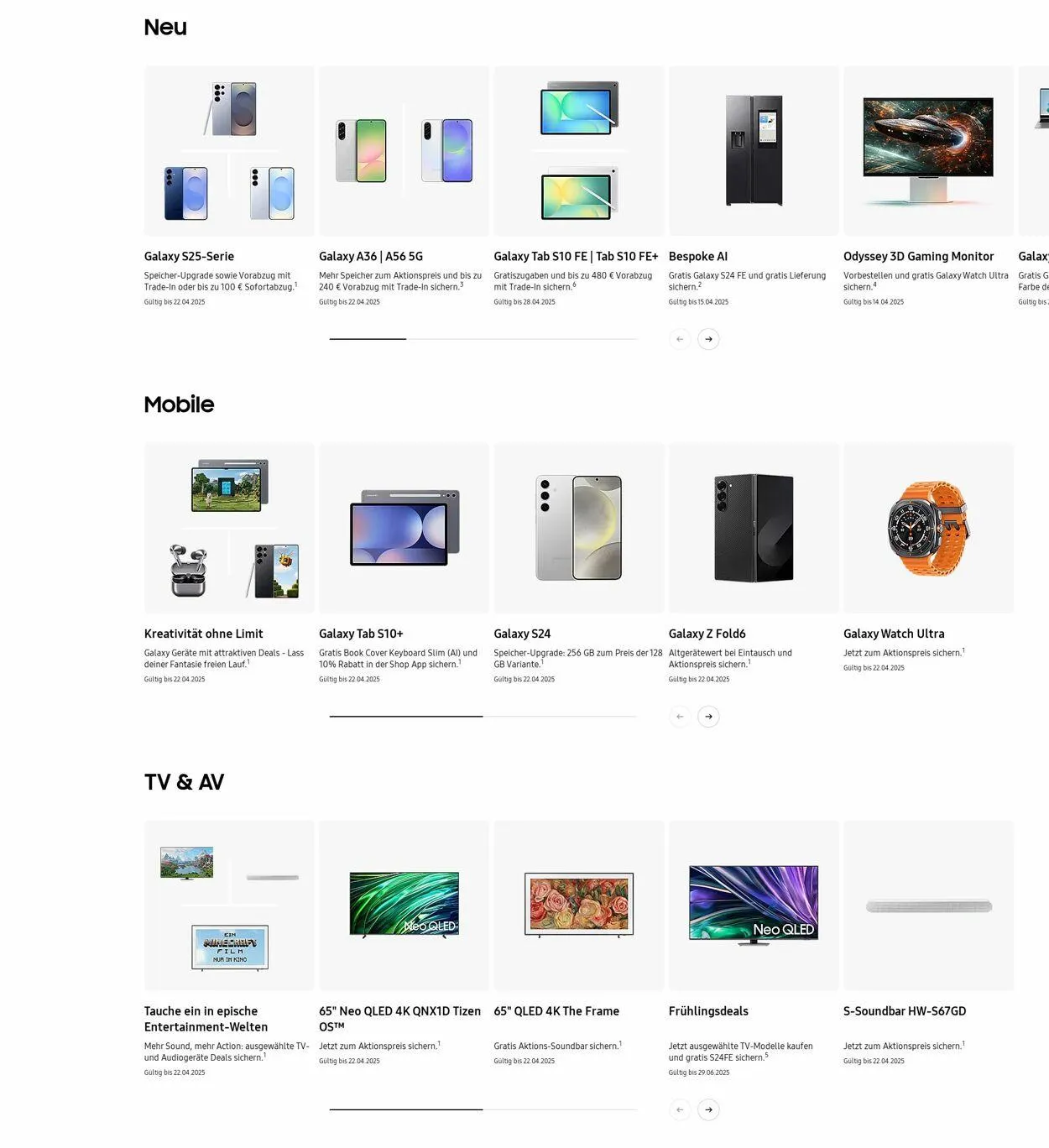 Samsung Aktueller Prospekt von 14. April bis 23. April 2025 - Prospekt seite 2