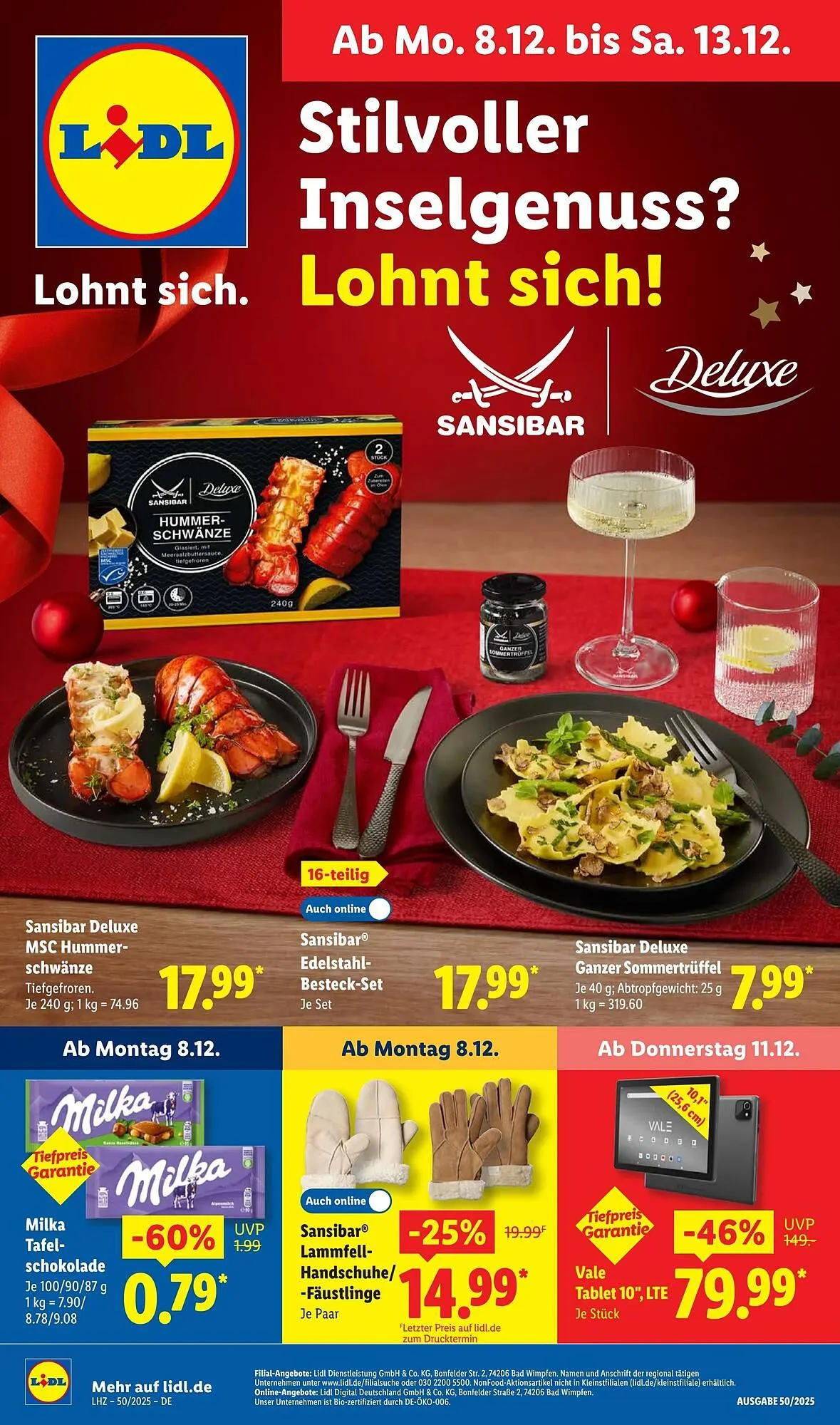 Lidl Prospekt von 8. Dezember bis 13. Dezember 2025 - Prospekt seite 1