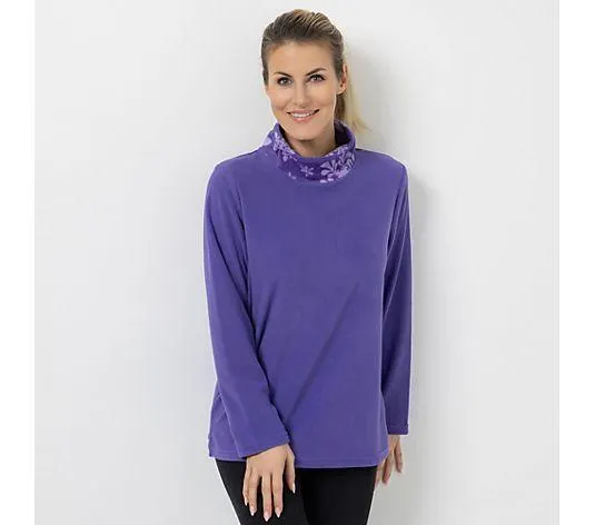 POLARSTERN Shirt, 1/1-Arm Mikrofaser Fleece Stehkragen Seitenschlitze