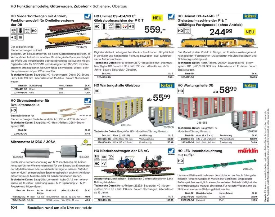 Modellbahn Katalog von 29. Oktober bis 31. Dezember 2025 - Prospekt seite 106