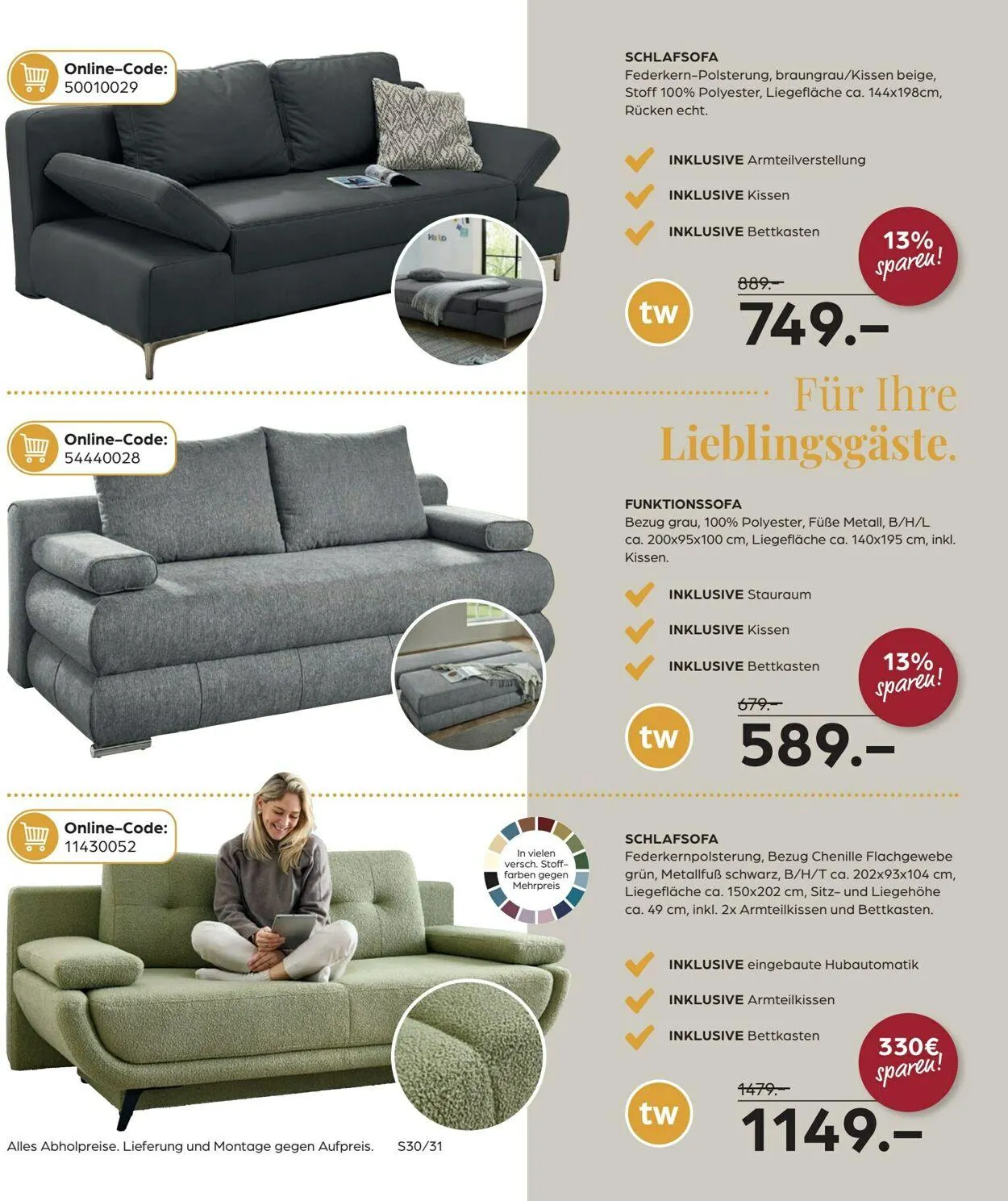 Möbel Buss Aktueller Prospekt von 17. Dezember bis 31. Dezember 2025 - Prospekt seite 31