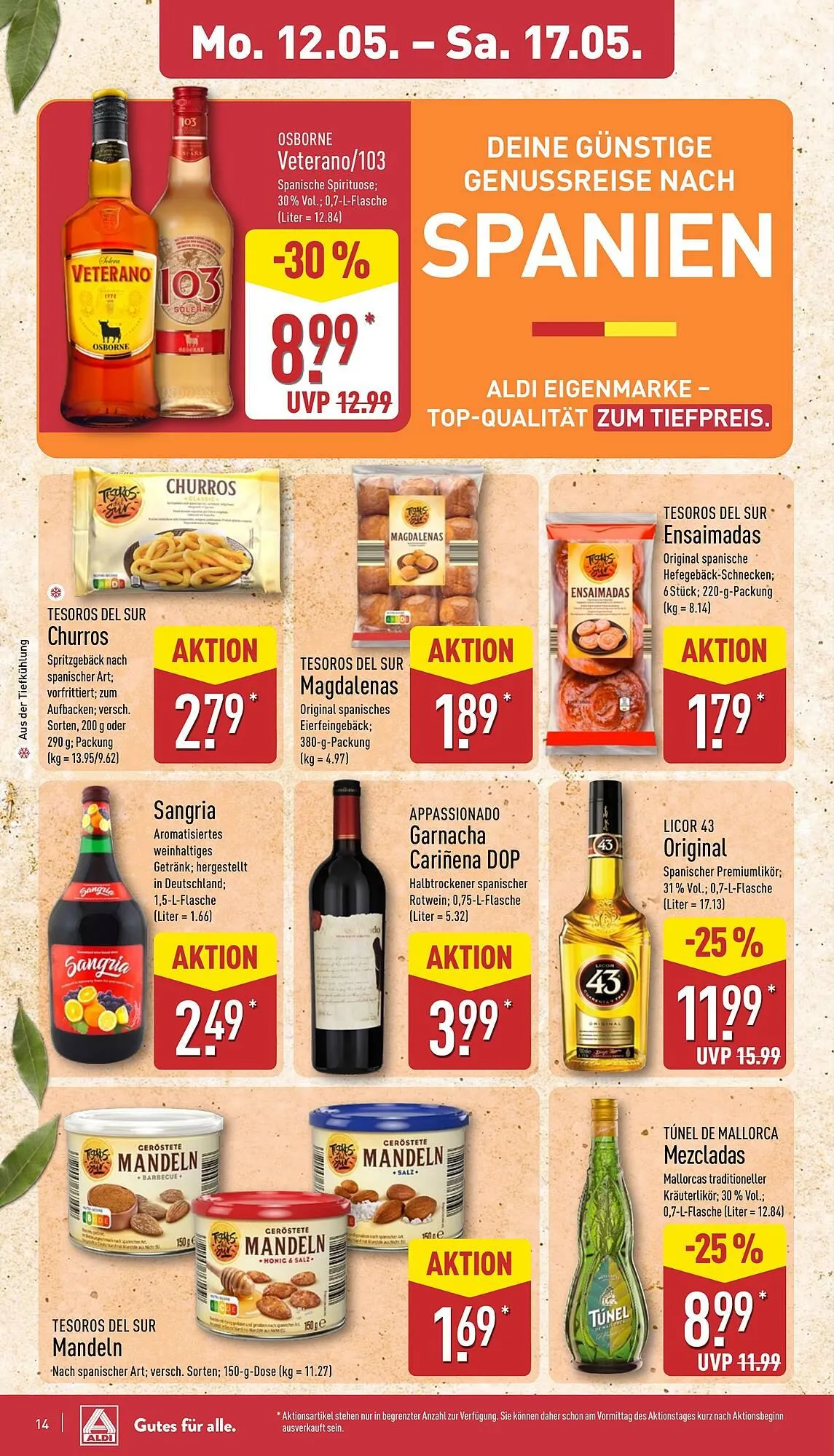 Aldi Nord Prospekt von 12. Mai bis 18. Mai 2025 - Prospekt seite 14