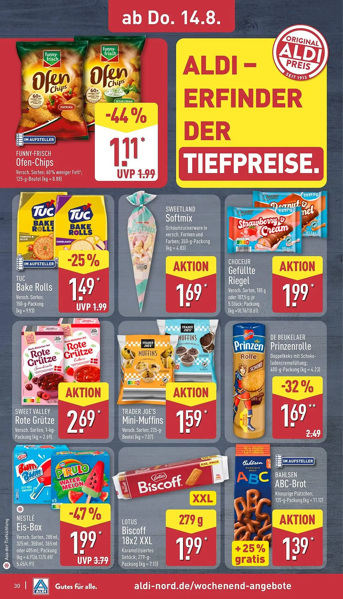 Aldi Nord Prospekt von 11. August bis 16. August 2025 - Prospekt seite 30