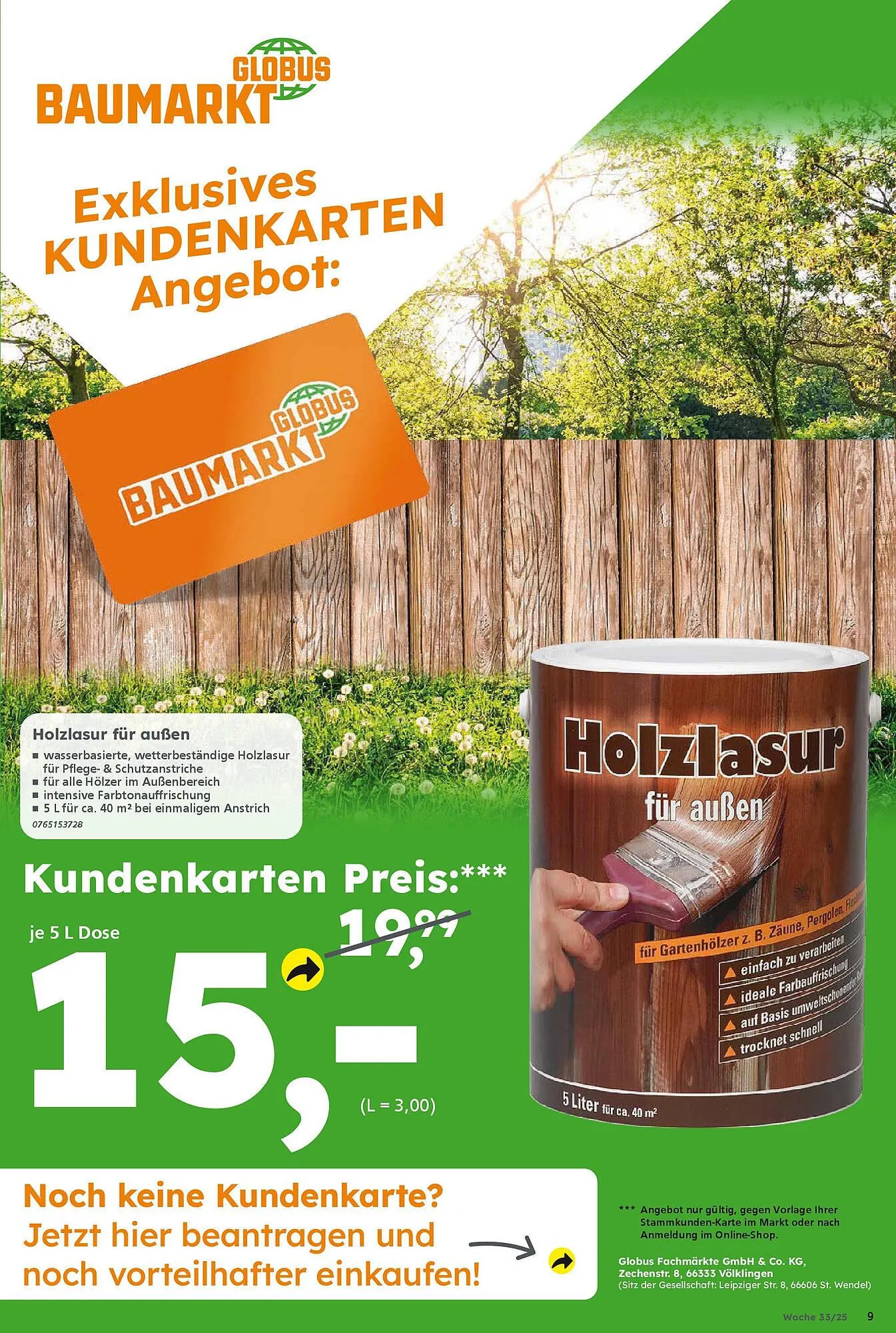 Globus Baumarkt Prospekt von 11. August bis 16. August 2025 - Prospekt seite 10