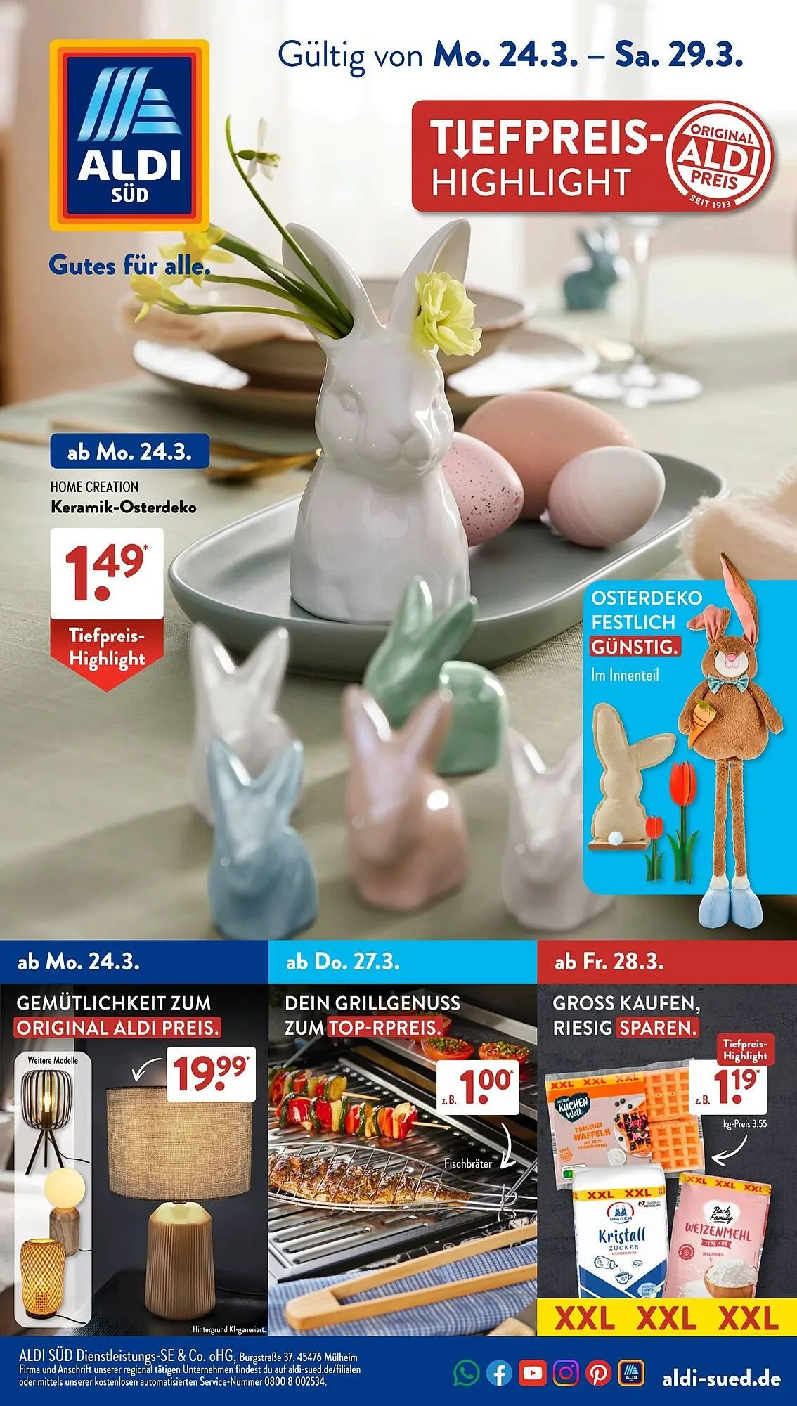 Aldi Süd Prospekt von 24. März bis 30. März 2025 - Prospekt seite 1