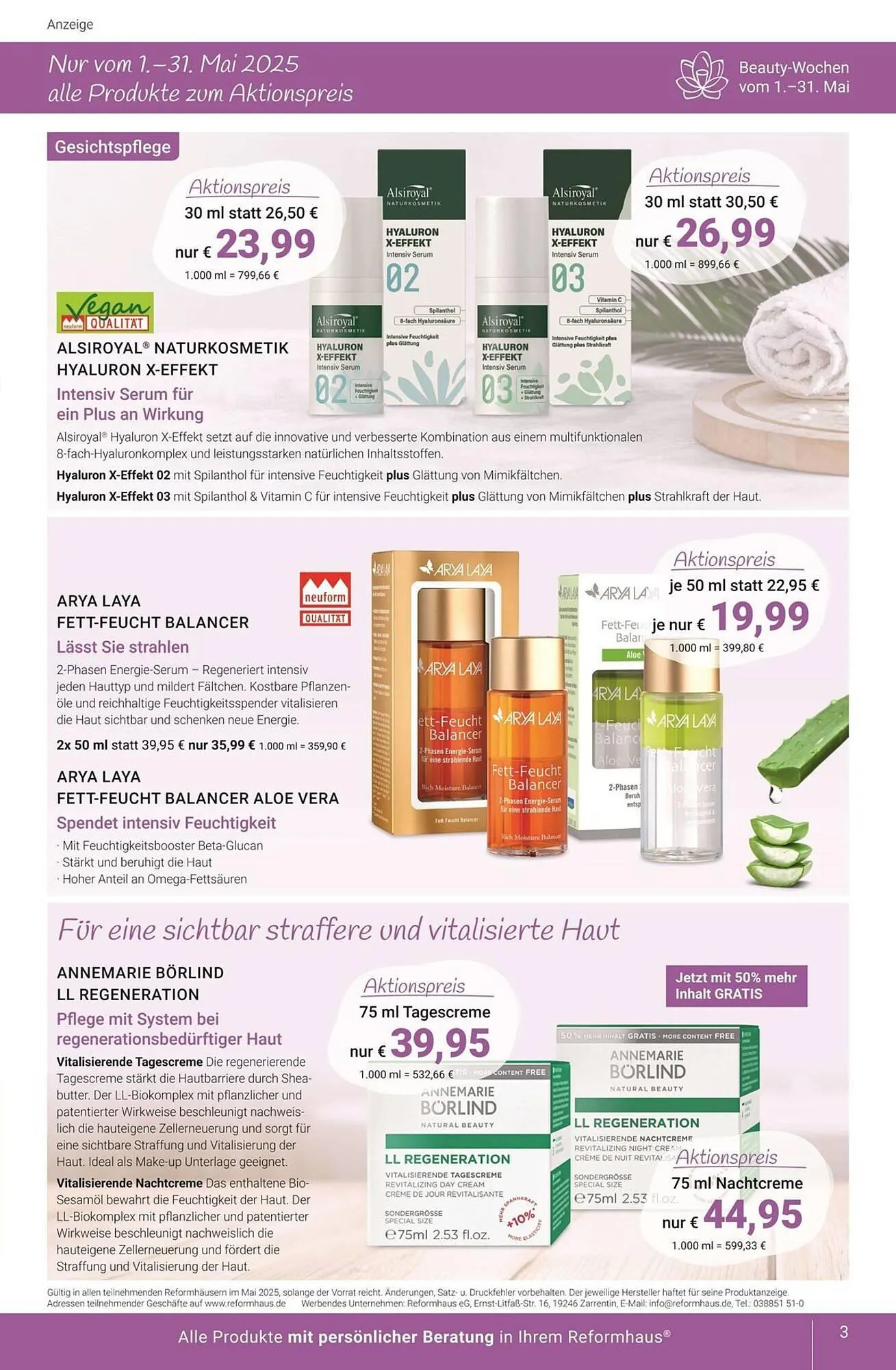 Reformhaus Prospekt von 22. Mai bis 31. Mai 2025 - Prospekt seite 3