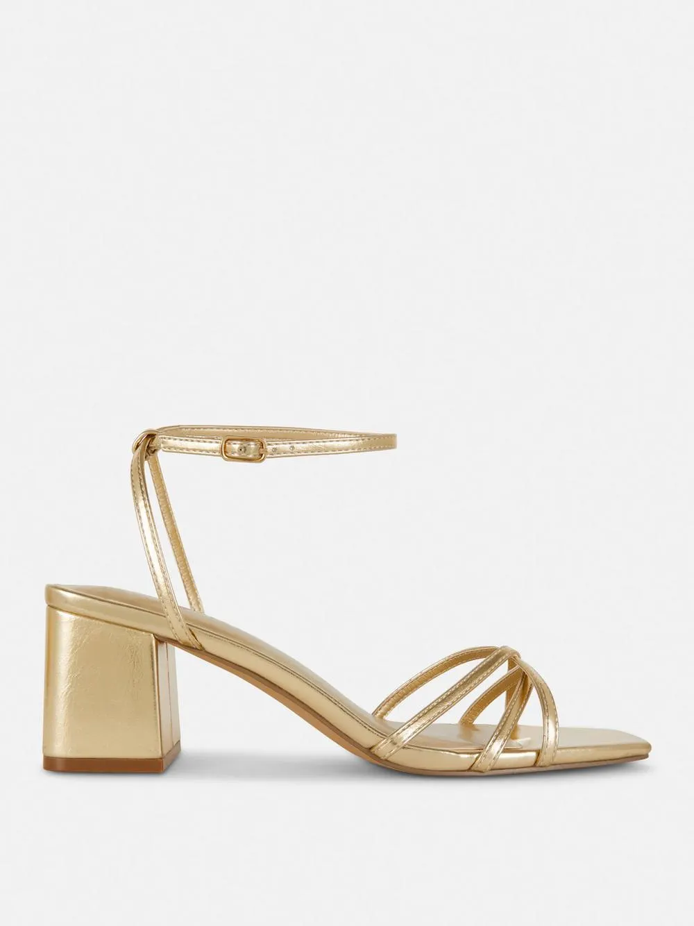 Sandalen mit überkreuzten Riemchen und Blockabsatz