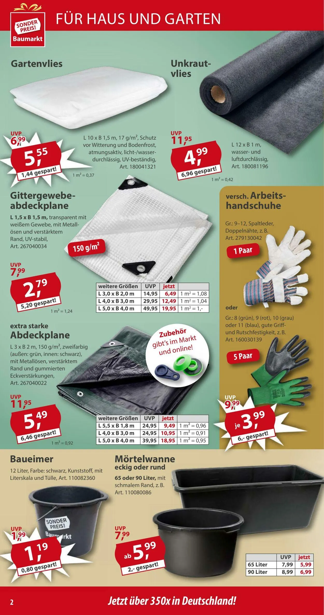 Sonderpreis Baumarkt Aktueller Prospekt von 9. April bis 23. April 2025 - Prospekt seite 2