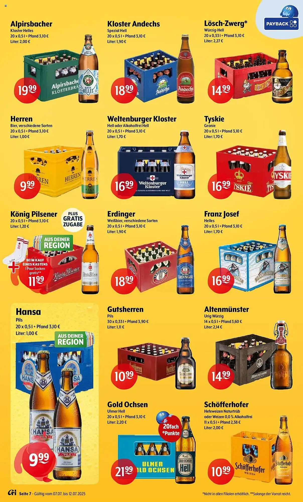 Trink und Spare Prospekt von 7. Juli bis 12. Juli 2025 - Prospekt seite 7