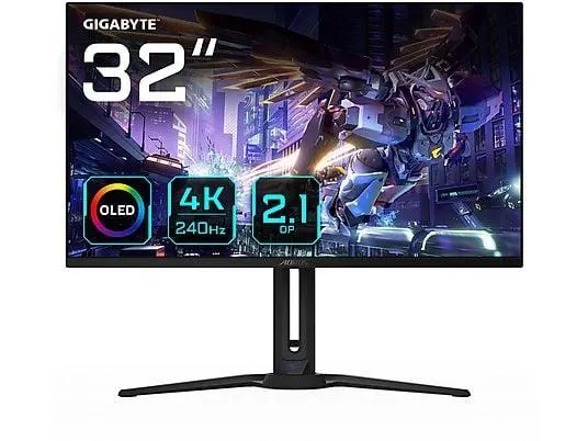 GIGABYTE FO32U2P 32 Zoll UHD 4K Gaming Monitor (0,03 ms Reaktionszeit , 240 Hz , 60 Hz nativ)