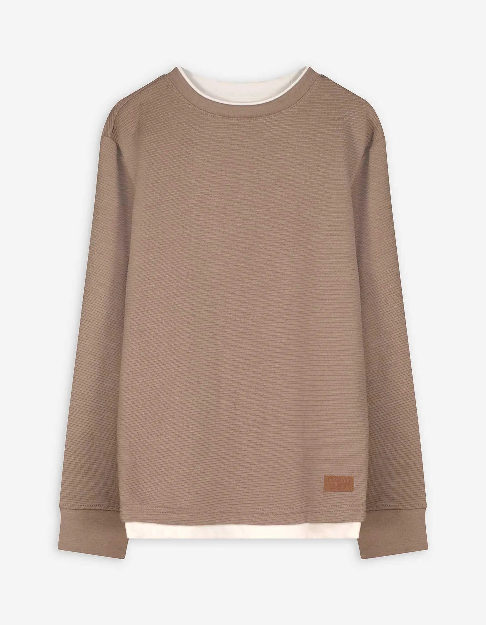 Maglia a manica lunga - Oversized Fit - beige scuro