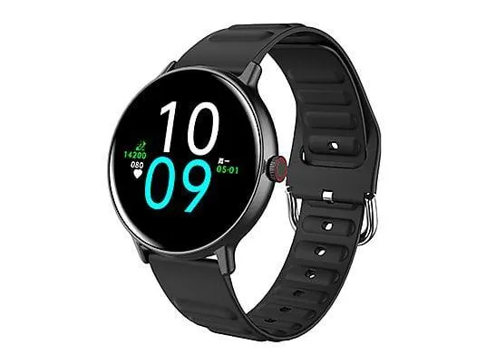 KREVA 1,43 Zoll AMOLED HD-Bildschirm Smartwatch Metall, Silikon, Schwarz