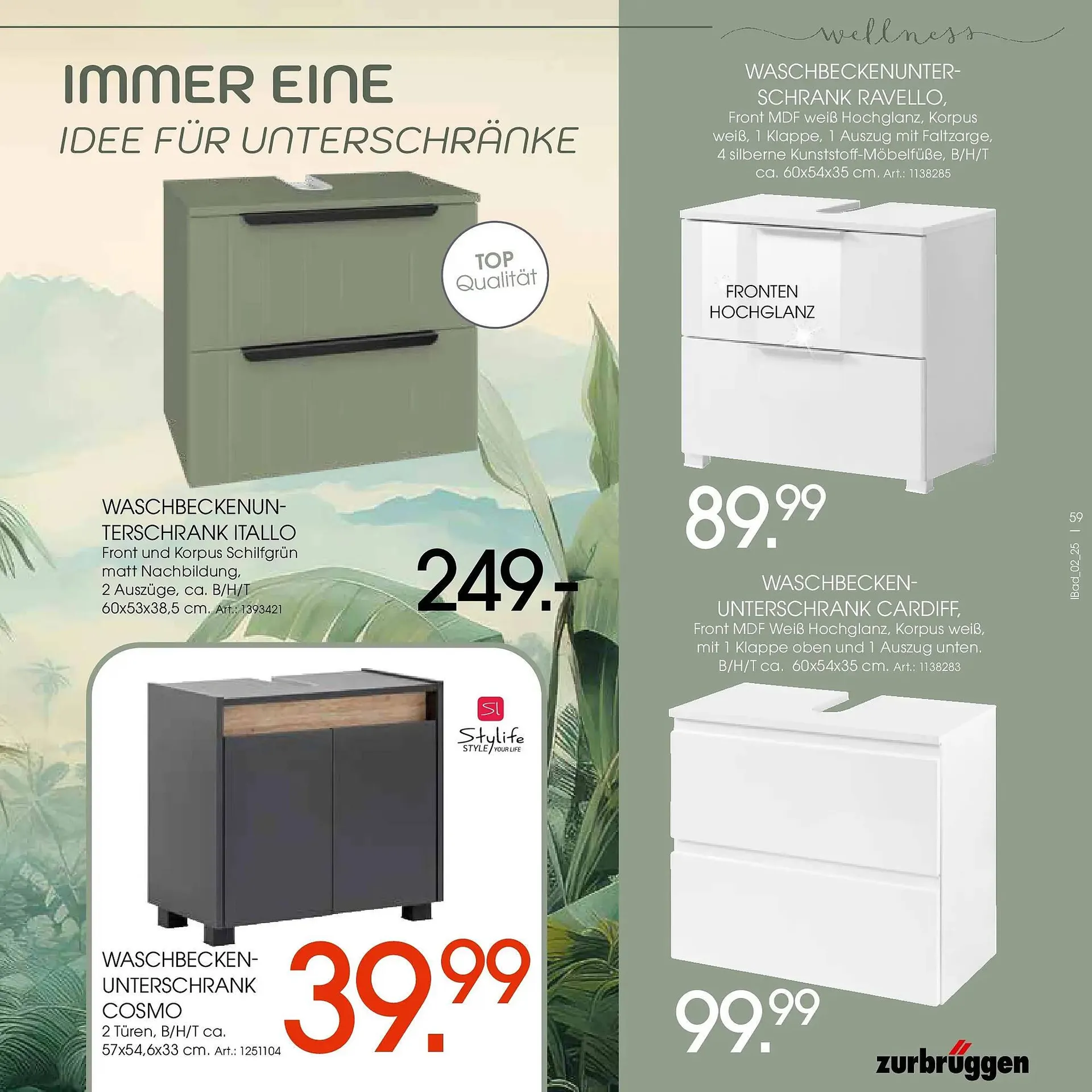Zurbrüggen Prospekt von 9. Juni bis 31. Dezember 2025 - Prospekt seite 59
