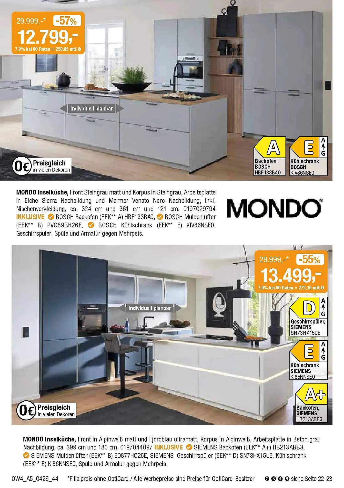 Opti Wohnwelt Prospekt von 1. April bis 18. April 2026 - Prospekt seite 44