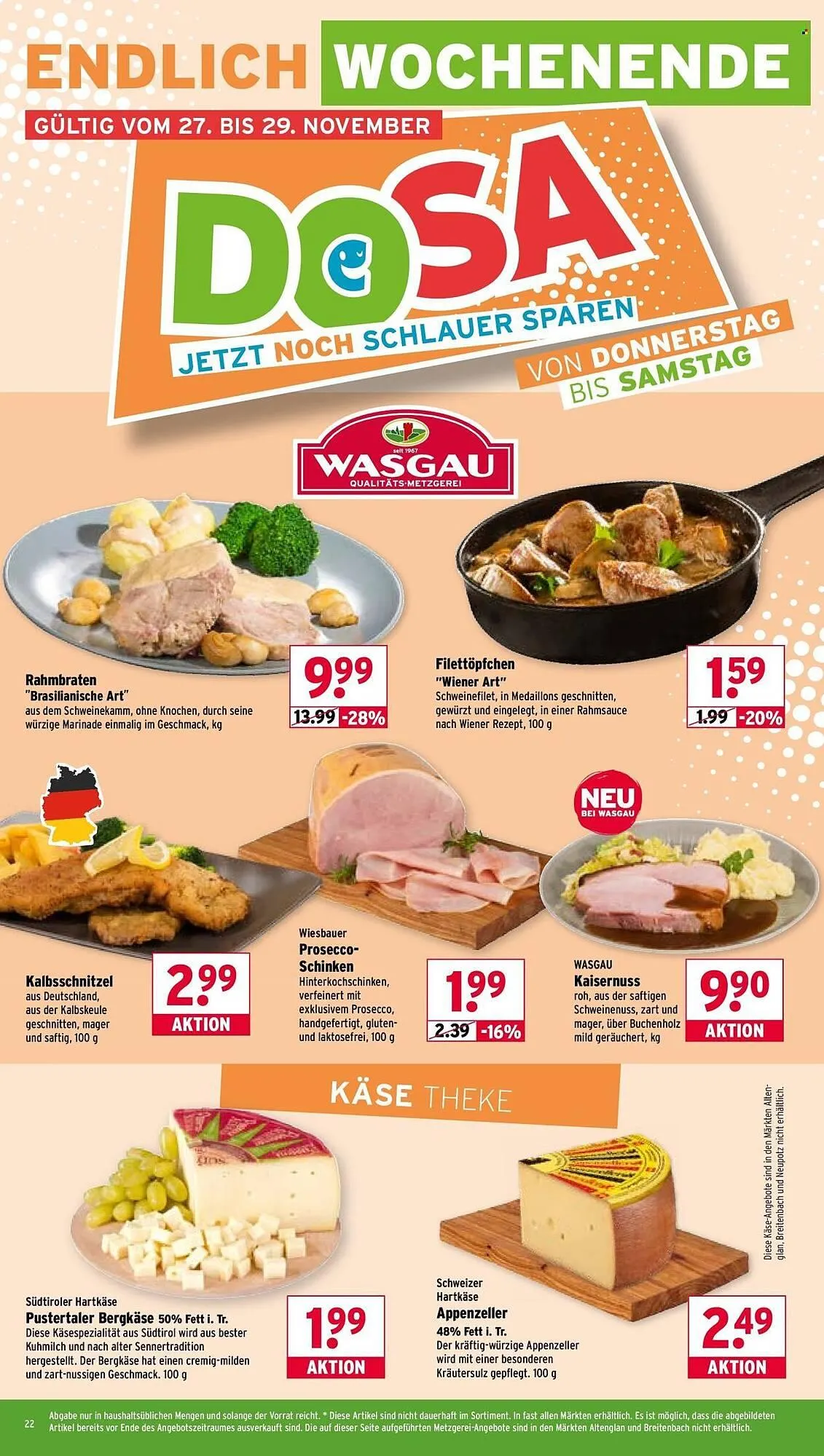 Wasgau Prospekt von 24. November bis 29. November 2025 - Prospekt seite 22
